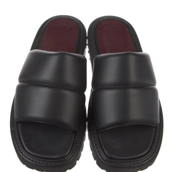 STAUD Vegan leather padded Astro Slides Women's Size 7 European Size 38 - Picture 5 of 6